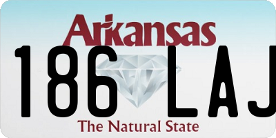 AR license plate 186LAJ