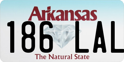 AR license plate 186LAL