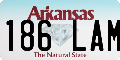 AR license plate 186LAM