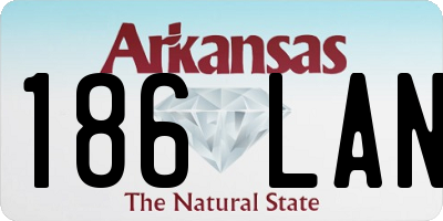 AR license plate 186LAN