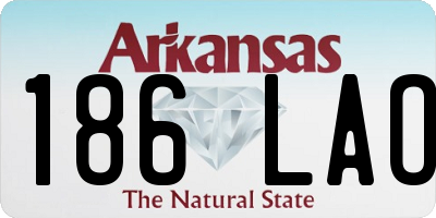 AR license plate 186LAO