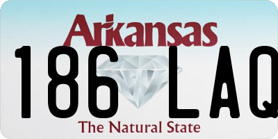 AR license plate 186LAQ