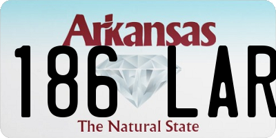 AR license plate 186LAR
