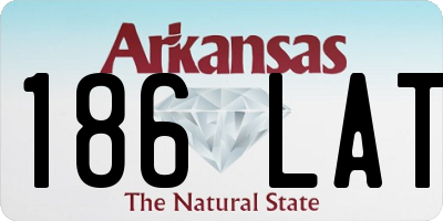 AR license plate 186LAT