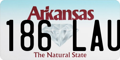 AR license plate 186LAU