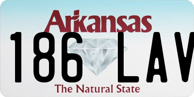 AR license plate 186LAV