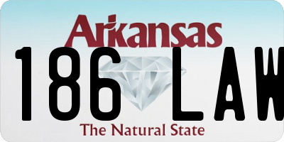 AR license plate 186LAW