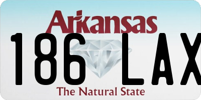 AR license plate 186LAX