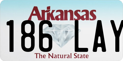 AR license plate 186LAY