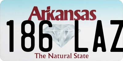AR license plate 186LAZ