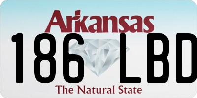 AR license plate 186LBD