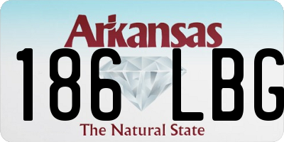 AR license plate 186LBG