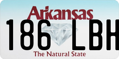 AR license plate 186LBH