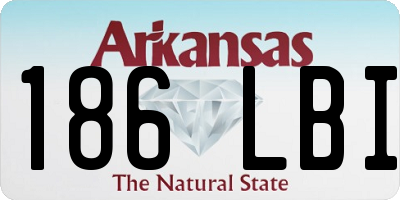 AR license plate 186LBI