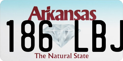 AR license plate 186LBJ