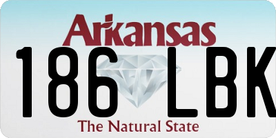 AR license plate 186LBK