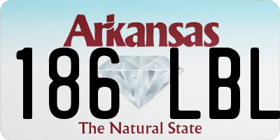 AR license plate 186LBL