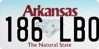 AR license plate 186LBO