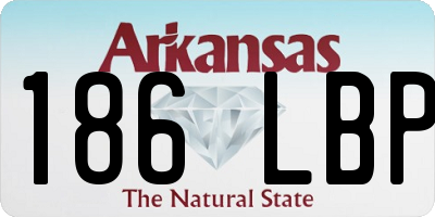 AR license plate 186LBP