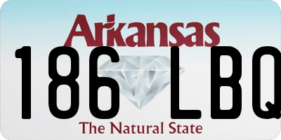 AR license plate 186LBQ