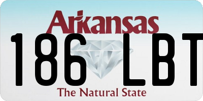 AR license plate 186LBT