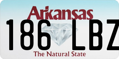 AR license plate 186LBZ