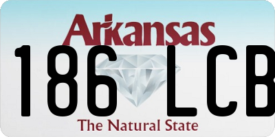 AR license plate 186LCB