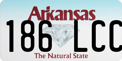 AR license plate 186LCC