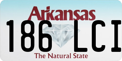 AR license plate 186LCI