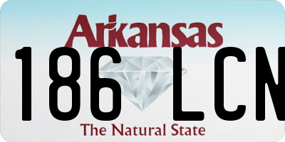 AR license plate 186LCN