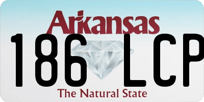 AR license plate 186LCP