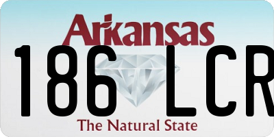 AR license plate 186LCR