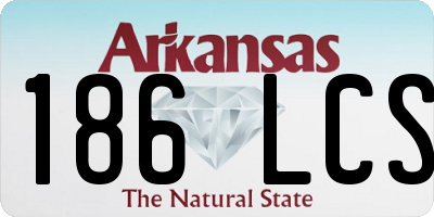 AR license plate 186LCS
