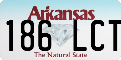AR license plate 186LCT