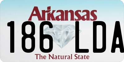 AR license plate 186LDA