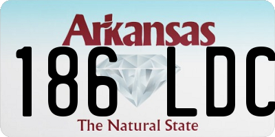 AR license plate 186LDC