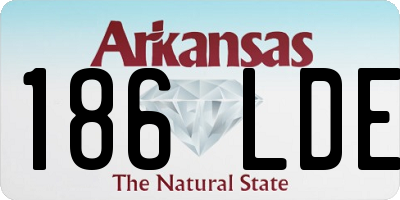 AR license plate 186LDE
