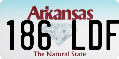 AR license plate 186LDF