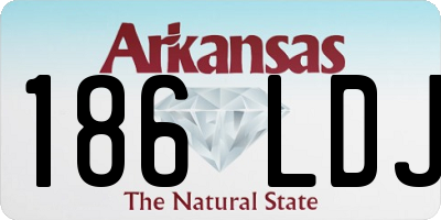 AR license plate 186LDJ