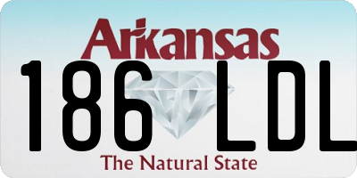 AR license plate 186LDL