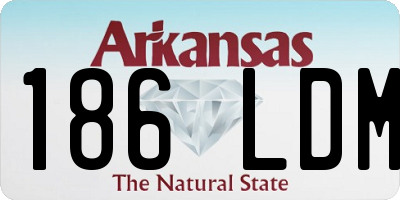 AR license plate 186LDM