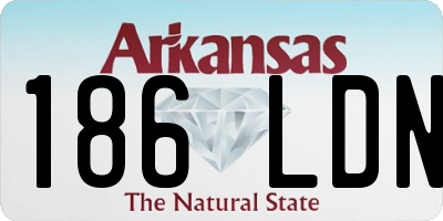 AR license plate 186LDN