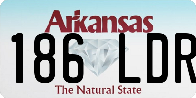 AR license plate 186LDR