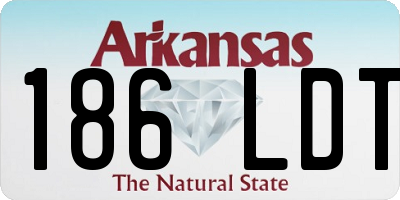 AR license plate 186LDT