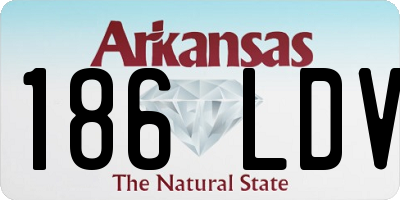 AR license plate 186LDV