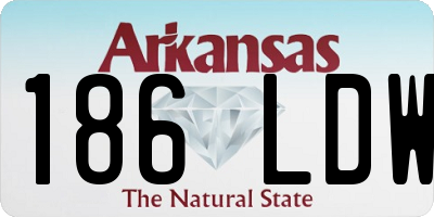 AR license plate 186LDW
