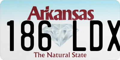 AR license plate 186LDX