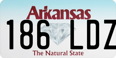AR license plate 186LDZ