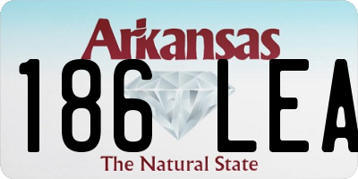 AR license plate 186LEA
