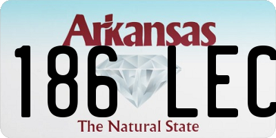AR license plate 186LEC